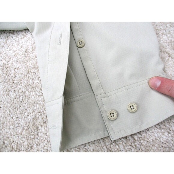 Cabelas Shirt Mens 2XL XXL Beige Guidewear UPF 30 Fishing Outdoors Button Up * - Picture 6 of 13